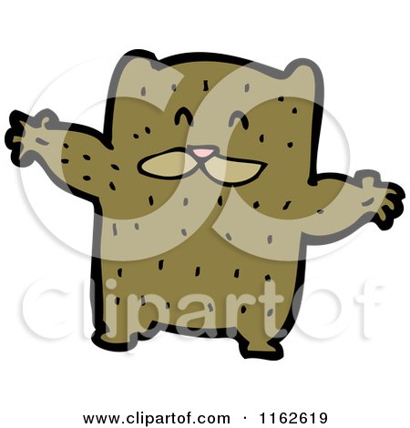 Cartoon of a Brown Bear - Royalty Free Vector Illustration by lineartestpilot