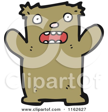 Cartoon of a Brown Bear - Royalty Free Vector Illustration by lineartestpilot