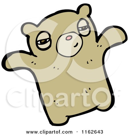 Cartoon of a Brown Bear - Royalty Free Vector Illustration by lineartestpilot