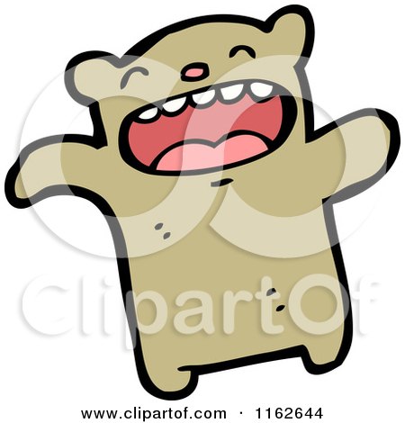 Cartoon of a Brown Bear - Royalty Free Vector Illustration by lineartestpilot