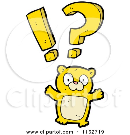 Cartoon of a Surprised Yellow Bear - Royalty Free Vector Illustration by lineartestpilot