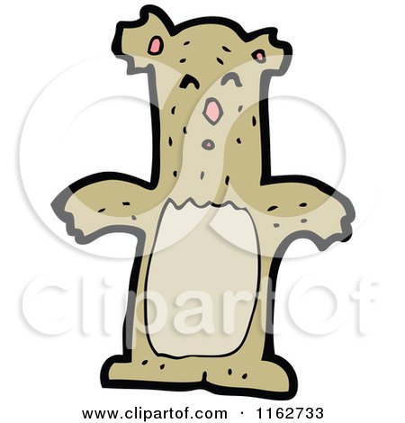 Cartoon of a Brown Bear - Royalty Free Vector Illustration by lineartestpilot