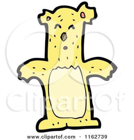 Cartoon of a Yellow Bear - Royalty Free Vector Illustration by lineartestpilot