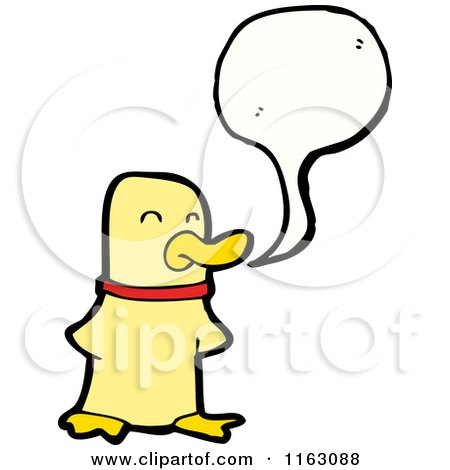 Cartoon of a Talking Duck - Royalty Free Vector Illustration by lineartestpilot