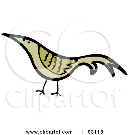 Cartoon of a Bird - Royalty Free Vector Illustration by lineartestpilot