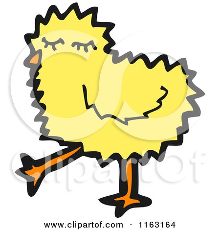 Cartoon of a Chick - Royalty Free Vector Illustration by lineartestpilot