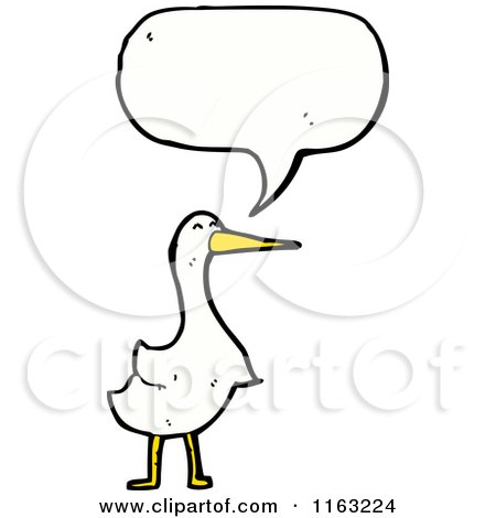 Cartoon of a Talking Goose - Royalty Free Vector Illustration by lineartestpilot