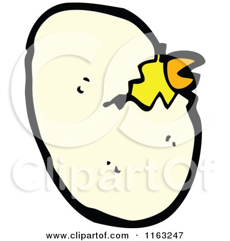 Cartoon of a Hatching Bird - Royalty Free Vector Illustration by lineartestpilot