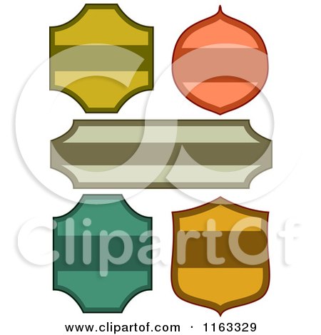 Cartoon of Label Designs - Royalty Free Vector Clipart by BNP Design Studio