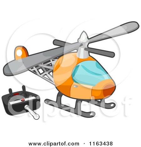 Cartoon of a Remote Controlled Helicopter Toy - Royalty Free Vector Clipart by BNP Design Studio