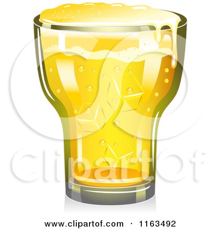 Cartoon of a Glass of Beer - Royalty Free Vector Clipart by BNP Design Studio
