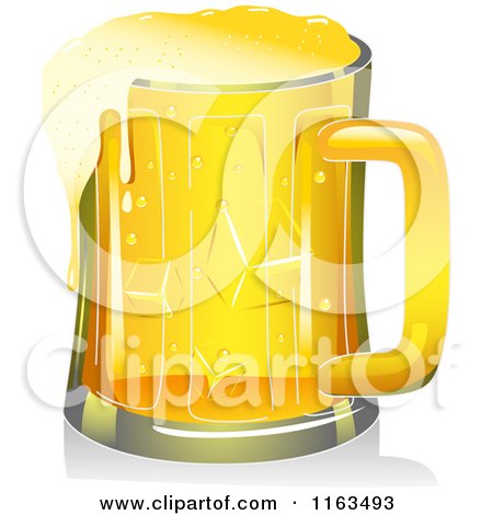 Cartoon of a Mug of Beer - Royalty Free Vector Clipart by BNP Design Studio