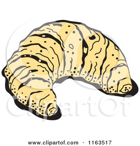 Clipart of a Croissant - Royalty Free Vector Illustration by Andy Nortnik
