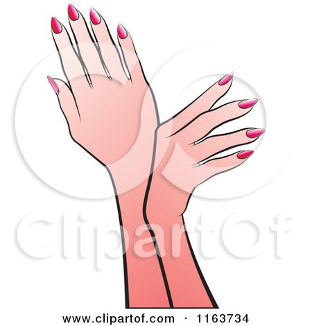 Clipart of Female Hands - Royalty Free Vector Illustration by Lal Perera