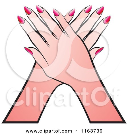 Clipart of Female Hands 2 - Royalty Free Vector Illustration by Lal Perera