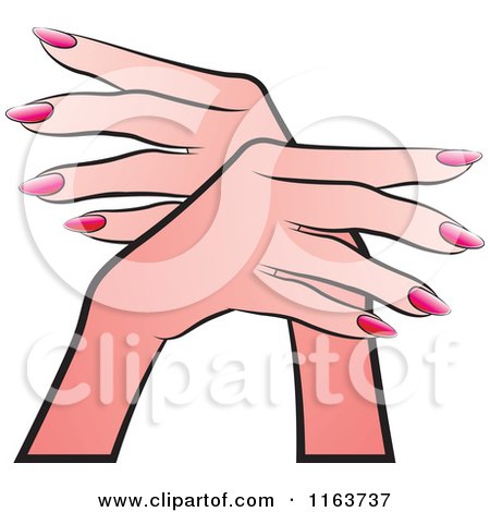 Clipart of Female Hands 3 - Royalty Free Vector Illustration by Lal Perera
