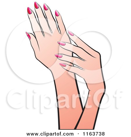 Clipart of Female Hands 4 - Royalty Free Vector Illustration by Lal Perera