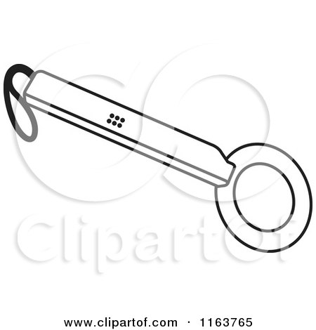 Clipart of a Black and White Security Detector - Royalty Free Vector Illustration by Lal Perera
