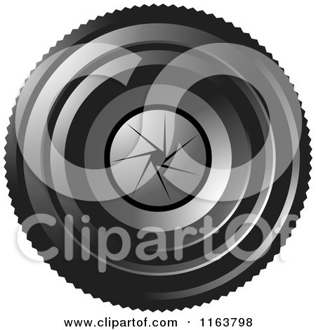 Clipart of a Camera Lense with Aperture F 16 - Royalty Free Vector Illustration by Lal Perera