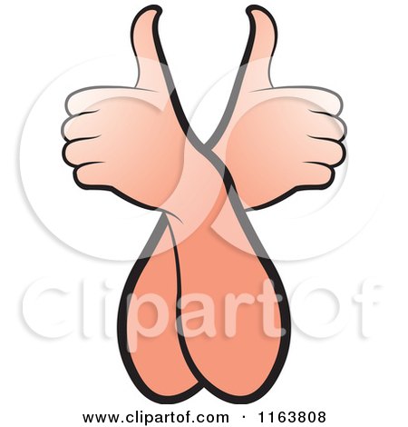Clipart of Thumb up Hands - Royalty Free Vector Illustration by Lal Perera