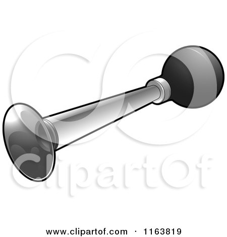Clipart of a Silver Horn - Royalty Free Vector Illustration by Lal Perera