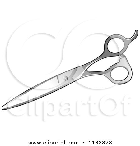 Clipart of Silver Scissors - Royalty Free Vector Illustration by Lal Perera