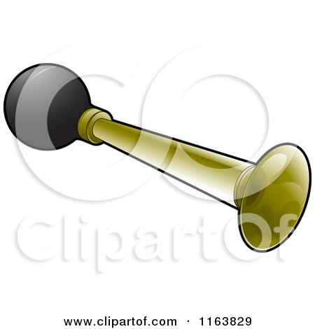 Clipart of a Gold Horn - Royalty Free Vector Illustration by Lal Perera