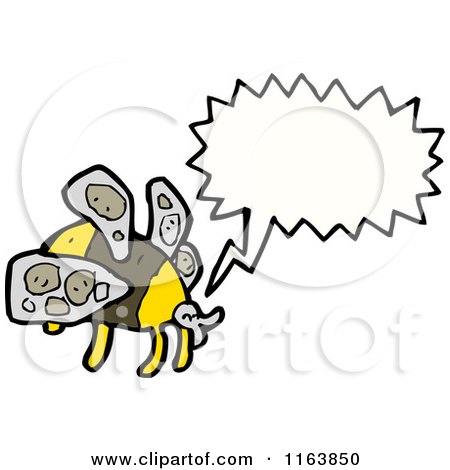 Cartoon of a Talking Bee - Royalty Free Vector Illustration by lineartestpilot