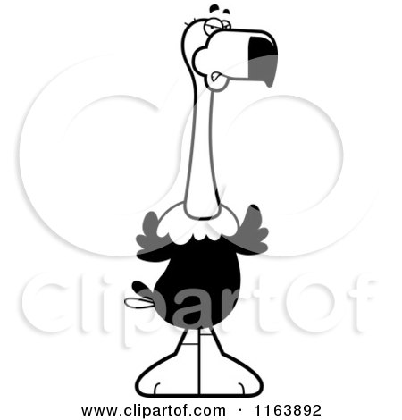 Cartoon of a Mad Vulture Mascot - Vector Outlined Coloring Page by Cory Thoman
