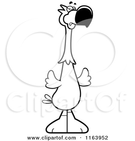 Cartoon of a Mad Dodo Bird Mascot - Vector Outlined Coloring Page by Cory Thoman