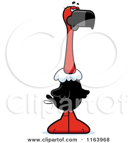Cartoon of a Skeptical Vulture Mascot - Royalty Free Vector Clipart by Cory Thoman