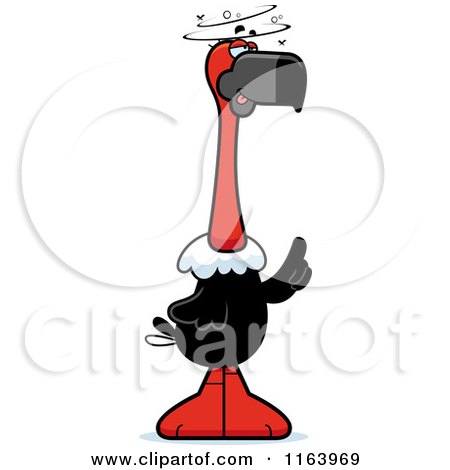 Cartoon of a Dumb Vulture Mascot - Royalty Free Vector Clipart by Cory Thoman