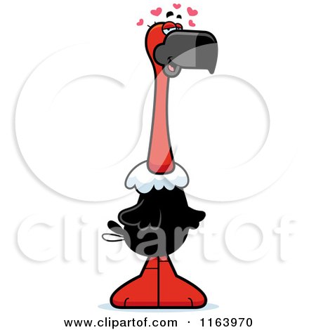 Cartoon of a Loving Vulture Mascot - Royalty Free Vector Clipart by Cory Thoman