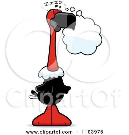 Cartoon of a Dreaming Vulture Mascot - Royalty Free Vector Clipart by Cory Thoman