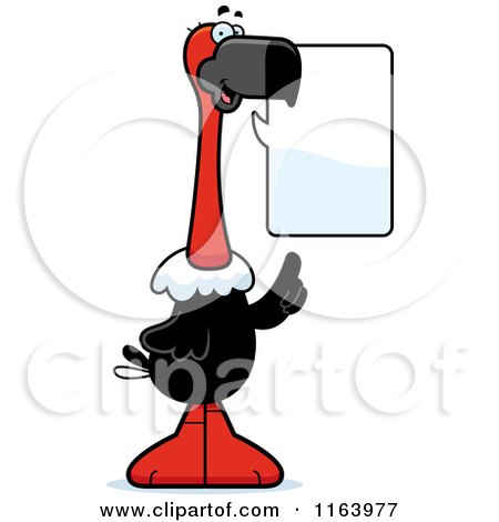 Cartoon of a Talking Vulture Mascot - Royalty Free Vector Clipart by Cory Thoman