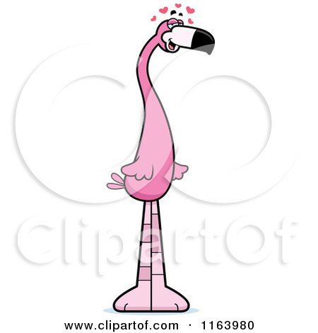Cartoon of a Loving Pink Flamingo Mascot - Royalty Free Vector Clipart by Cory Thoman