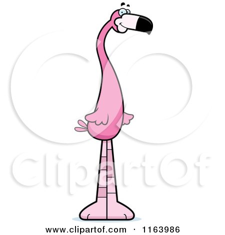 Cartoon of a Happy Pink Flamingo Mascot - Royalty Free Vector Clipart by Cory Thoman