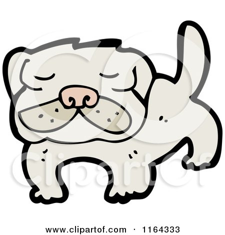 Cartoon of a Bulldog - Royalty Free Vector Illustration by lineartestpilot