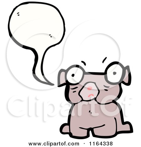 Cartoon of a Talking Pug Dog - Royalty Free Vector Illustration by lineartestpilot