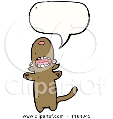 Cartoon of a Talking Dog or Wolf - Royalty Free Vector Illustration by lineartestpilot
