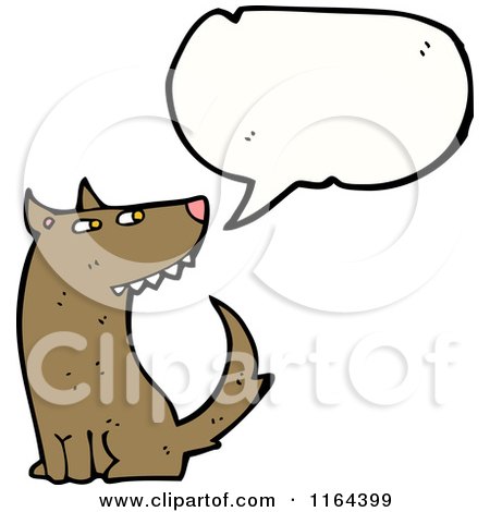 Cartoon of a Talking Dog or Wolf - Royalty Free Vector Illustration by lineartestpilot