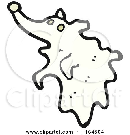 Cartoon of a Ghost Dog - Royalty Free Vector Illustration by lineartestpilot