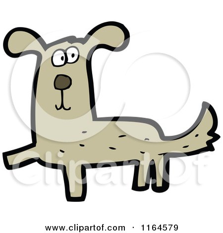 Cartoon of a Dog - Royalty Free Vector Illustration by lineartestpilot