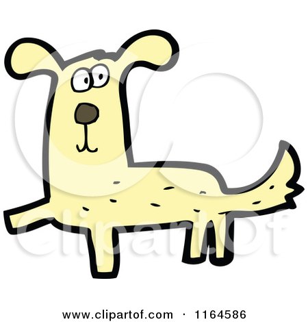 Cartoon of a Dog - Royalty Free Vector Illustration by lineartestpilot