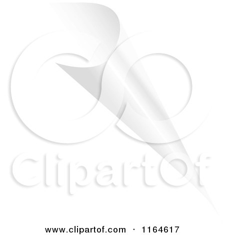 Clipart of a 3d Curled Page Corner Design Element - Royalty Free Vector Illustration by vectorace