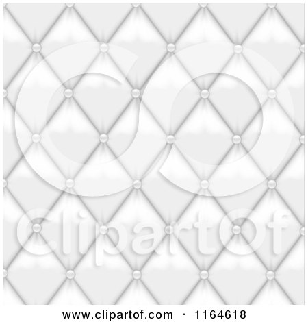 Clipart of a Background of White Leather Upholstery - Royalty Free Vector Illustration by vectorace