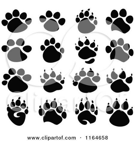 Clipart of a Leopard Patterned Paw Print - Royalty Free Vector Illustration  by Chromaco #1196349