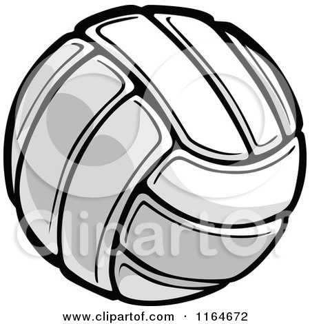 Cartoon of a Standard Volleyball - Royalty Free Vector Clipart by Chromaco