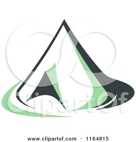 Clipart of a Green Camping Tent 3 - Royalty Free Vector Illustration by Vector Tradition SM
