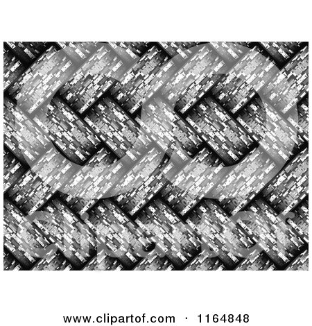 Clipart of a Black and White Weaved Money Word Collage Pattern - Royalty Free Vector Illustration by Andrei Marincas